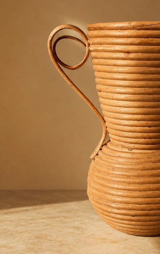 Spun Vessel in Rattan