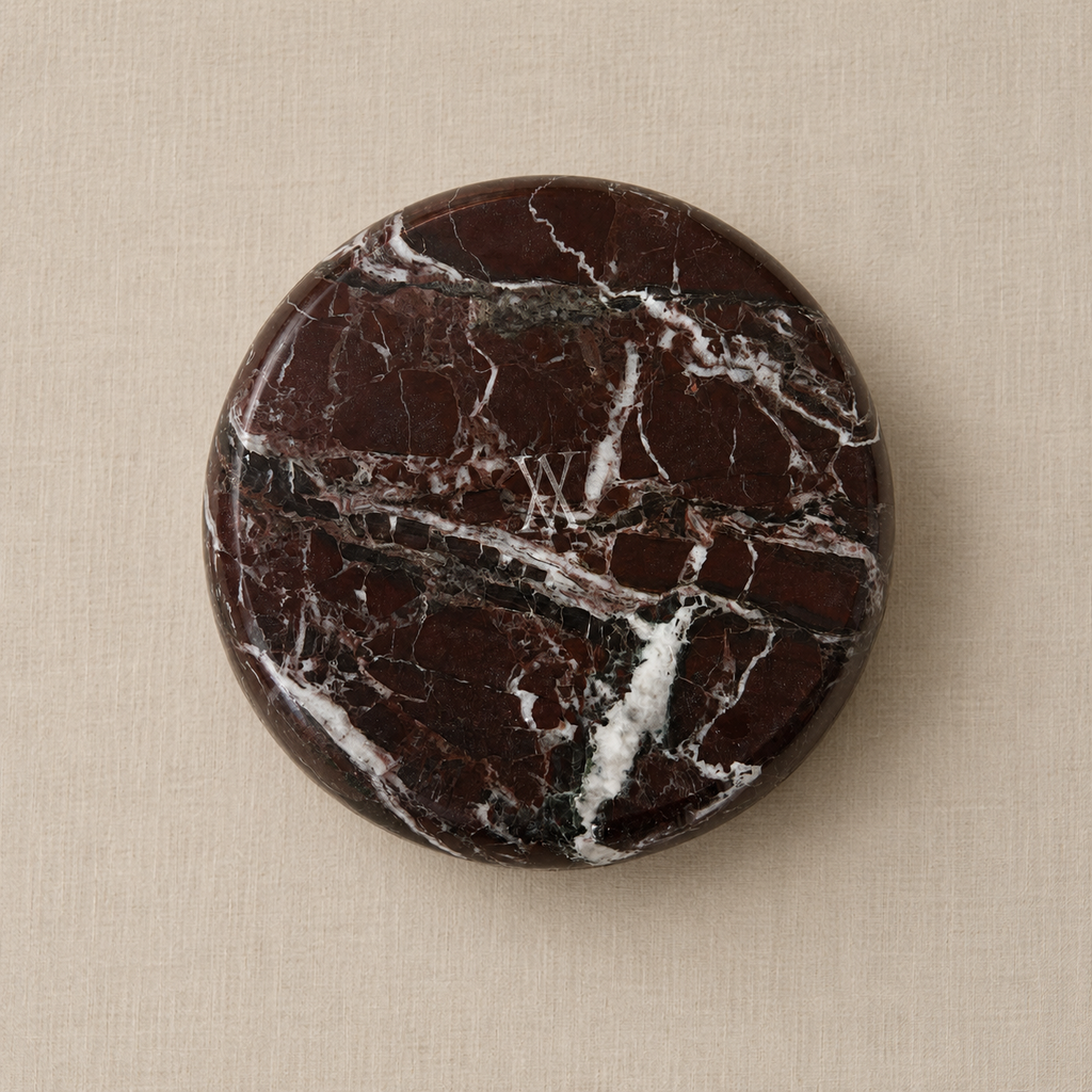 Marble Vase in Rosso Levanto