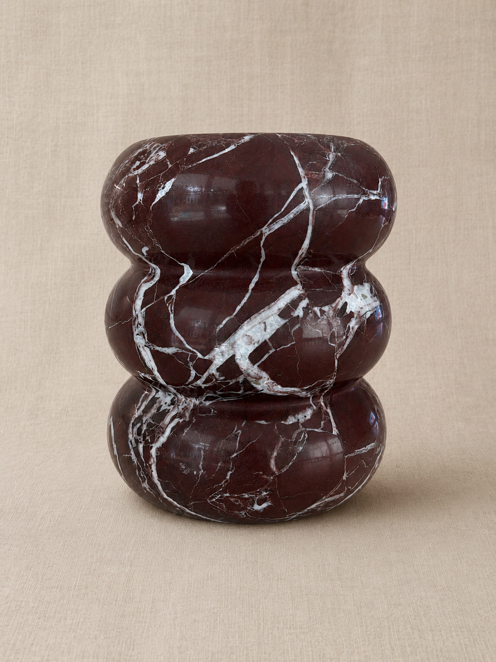 Marble Vase in Rosso Levanto