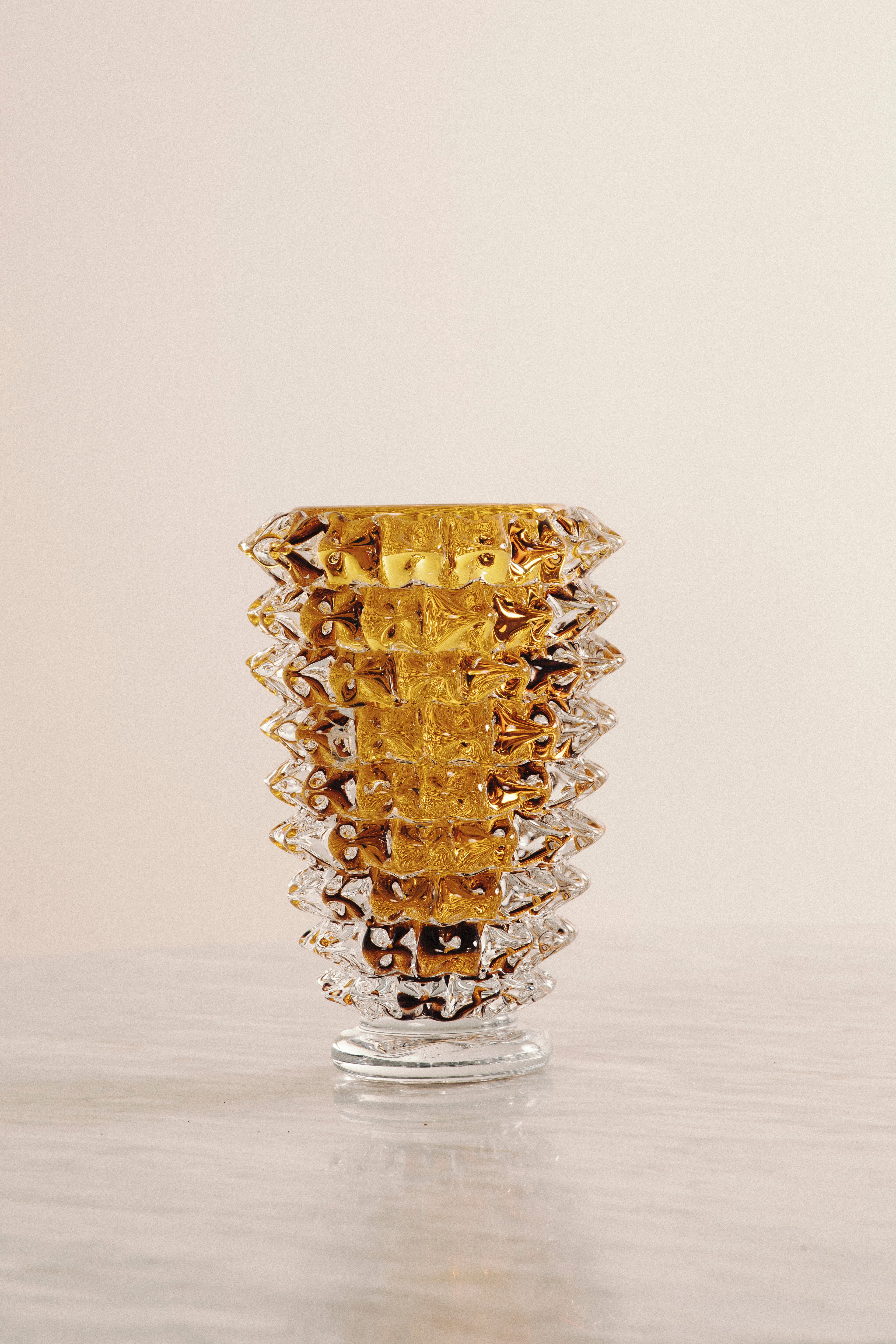 Plinto Vase in Amber