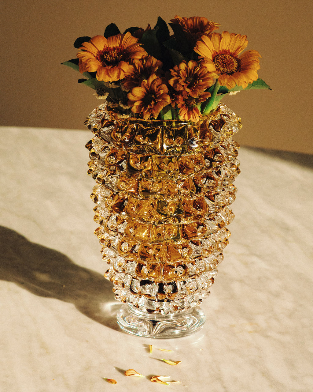 Plinto Vase in Amber