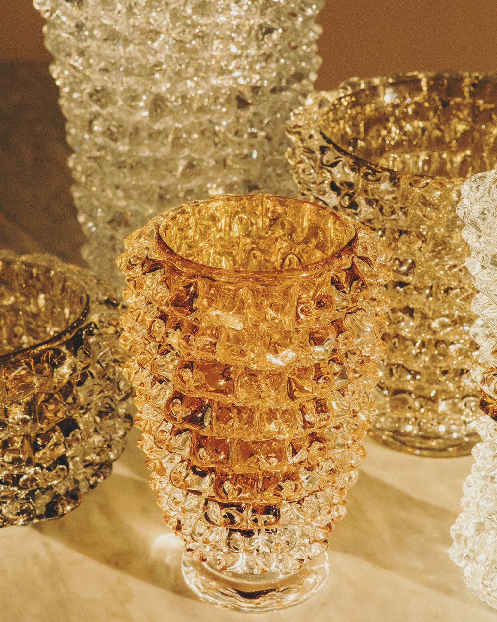 Plinto Vase in Amber