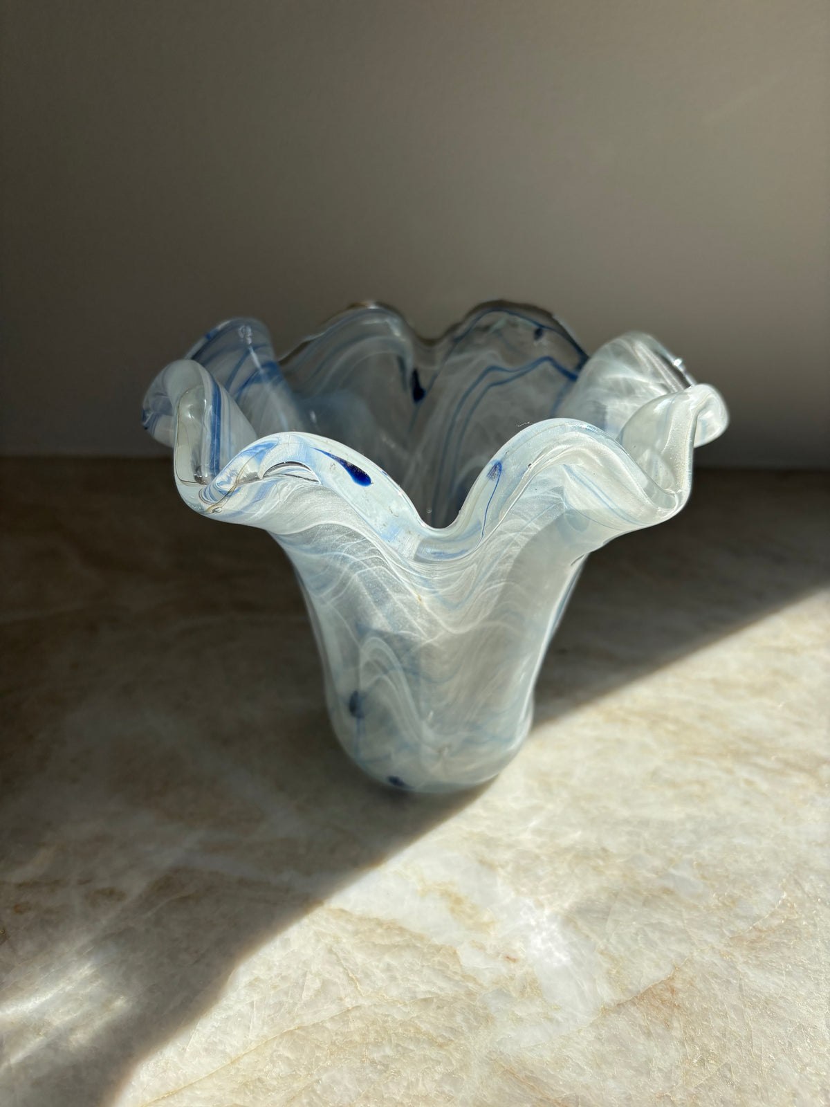 Murano Vase in Powder Blue